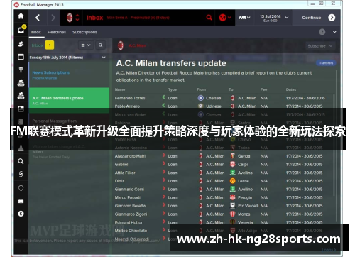 FM联赛模式革新升级全面提升策略深度与玩家体验的全新玩法探索